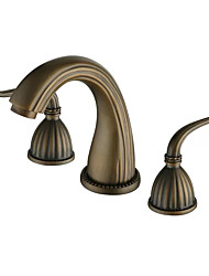 Antique Copper Faucet Bathroom Lightinthebox Antique Deck Mounted Widespread Ceramic Valve Two Handles Three Holes Copper Bathroom Sink Faucet