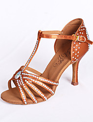 economico -Per donna Scarpe per balli latini / Liscio / Scarpe per salsa Raso Sandali Con diamantini Tacco a rocchetto Non personalizzabile Scarpe