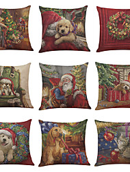 9 pcs linen pillow case pillow cover textured tropical beach style traditionalclassic moderncontemporary - Beach Style Christmas Decorations 9 pcs linen pillow case pillow cover textured tropical beach style traditionalclassic moderncontemporary - Beach Style Christmas Decorations