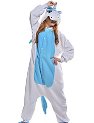 abordables -Déguisement Combinaison Adulte Unicorn polaire Pyjamas Kigurumi pour Homme et Femme Bleu Noël Halloween Carnaval Animal Cosplay Costumes