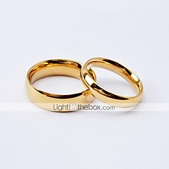 Damen Eheringe Bandring Titanstahl vergoldet Liebe damas Simple Style Modisch Moderinge Schmuck Schwarz / Golden Für Hochzeit Jahrestag Verlobung Geschenk Alltag Normal 5 / 6 / 7 / 8 / 9 Damen Eheringe Bandring Titanstahl vergoldet Liebe damas Simple Style Modisch Moderinge Schmuck Schwarz / Golden Für Hochzeit Jahrestag Verlobung Geschenk Alltag Normal 5 / 6 / 7 / 8 / 9