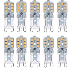 HKV 10pcs 2.5W 250-350 lm G9 LED à Double Broches T 14 diodes électroluminescentes SMD 2835 Décorative Blanc Chaud Blanc Froid Blanc HKV 10pcs 2.5W 250-350 lm G9 LED à Double Broches T 14 diodes électroluminescentes SMD 2835 Décorative Blanc Chaud Blanc Froid Blanc