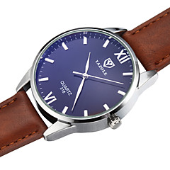 YAZOLE Per uomo Orologio da polso Orologio casual Pelle Banda Analogico Casual Nero / Marrone - Nero Marrone Un anno Durata della batteria YAZOLE Per uomo Orologio da polso Orologio casual Pelle Banda Analogico Casual Nero / Marrone - Nero Marrone Un anno Durata della batteria