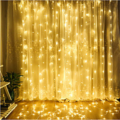 ZDM 1PC LED Curtain Lamp String 3*3 m 300 led Christmas Outdoor Waterproof Festival Wedding Decorative Curtain Multicolor/ Warm White/Cold White/Blue EU AC220V / US AC110V ZDM 1PC LED Curtain Lamp String 3*3 m 300 led Christmas Outdoor Waterproof Festival Wedding Decorative Curtain Multicolor/ Warm White/Cold White/Blue EU AC220V / US AC110V