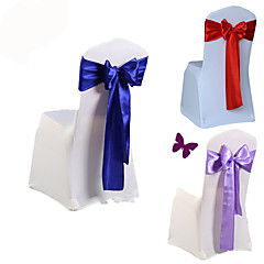 10Pcs/Set Wedding Chair Cover Sash Bow Tie Ribbon Decoration Wedding Party Supplies 10Pcs/Set Wedding Chair Cover Sash Bow Tie Ribbon Decoration Wedding Party Supplies
