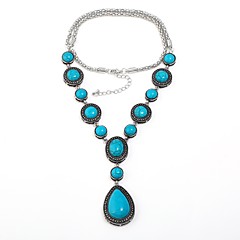 Damen Böhmische Türkis Türkis Aleación Statement Ketten - Türkis Aleación Retro Böhmische Tropfen Modische Halsketten Für Geschenk Party Damen Böhmische Türkis Türkis Aleación Statement Ketten - Türkis Aleación Retro Böhmische Tropfen Modische Halsketten Für Geschenk Party