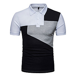 Homens Tamanhos Grandes Polo - Esportes Estampa Colorida Algodão Colarinho de Camisa / Manga Curta Homens Tamanhos Grandes Polo - Esportes Estampa Colorida Algodão Colarinho de Camisa / Manga Curta