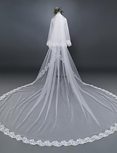 Wedding Veils Online For 2018 Two Tier Lace Lique Edge Wedding Veil Elbow Veils Cathedral 53 Liques Tulle