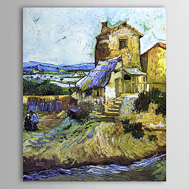 Huile célèbre peinture d'un vieux moulin de Van Gogh de ...