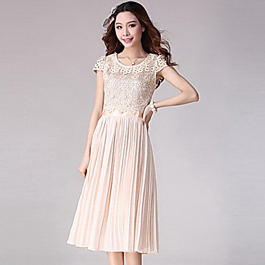 Going out Cute Midi Dress, Solid Short Sleeves 588201 2018 – $55.64