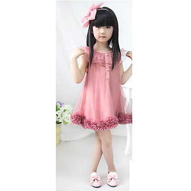 New Cute Kids Girl's Chiffon Flowers Hem Lace Princess Tutu Dress ...