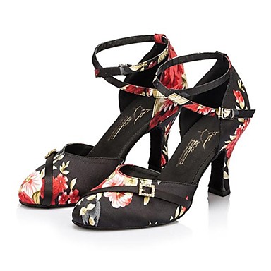 black satin stiletto heels