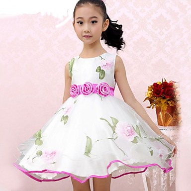 Girl's Fashion Flower Organza Party Pageant Kids Clothing Princess ...