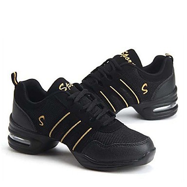 Women S Dance Sneakers Ballroom Shoes Leather Fabric