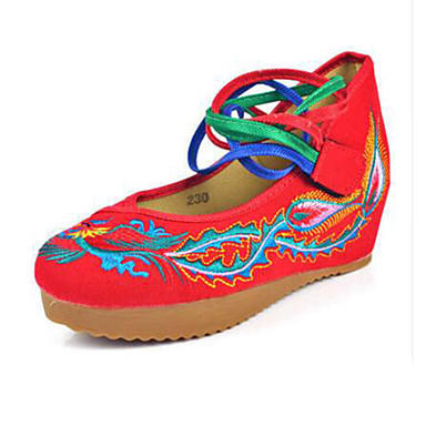 Women's Shoes Canvas Spring / Summer Comfort / Mary Jane / Embroidered Shoes Flats Walking Shoes Flat Heel Buckle / Flower Black / Red / Women's Shoes Canvas Spring / Summer Comfort / Mary Jane / Embroidered Shoes Flats Walking Shoes Flat Heel Buckle / Flower Black / Red /