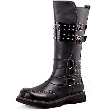 Men's Shoes Synthetic Fall / Winter Comfort / Cowboy / Western Boots / Riding Boots Boots Black / Party & Evening / Motorcycle Boots Men's Shoes Synthetic Fall / Winter Comfort / Cowboy / Western Boots / Riding Boots Boots Black / Party & Evening / Motorcycle Boots