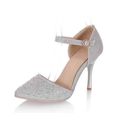 Women's Shoes Leatherette Spring / Summer / Fall D'Orsay & Two-Piece Heels Stiletto Heel Pointed Toe Buckle / Hollow-out Gold / Silver / Wedding / Party & Evening / Dress / Party & Evening Women's Shoes Leatherette Spring / Summer / Fall D'Orsay & Two-Piece Heels Stiletto Heel Pointed Toe Buckle / Hollow-out Gold / Silver / Wedding / Party & Evening / Dress / Party & Evening