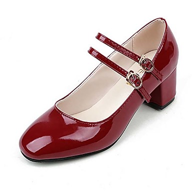 Women's Shoes PU(Polyurethane) Spring / Summer Comfort / Mary Jane Heels Low Heel / Chunky Heel / Block Heel Square Toe Hook & Loop Black Women's Shoes PU(Polyurethane) Spring / Summer Comfort / Mary Jane Heels Low Heel / Chunky Heel / Block Heel Square Toe Hook & Loop Black