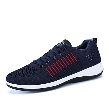 Men's Shoes Tulle / PU Spring / Fall Comfort / Light Soles Athletic Shoes Black / Gray / Blue / Running Shoes / Striped Men's Shoes Tulle / PU Spring / Fall Comfort / Light Soles Athletic Shoes Black / Gray / Blue / Running Shoes / Striped