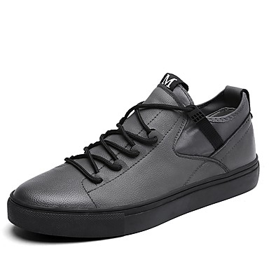 Men's Shoes Nappa Leather / Cowhide Spring / Fall Comfort Sneakers Walking Shoes Black / Gray Men's Shoes Nappa Leather / Cowhide Spring / Fall Comfort Sneakers Walking Shoes Black / Gray