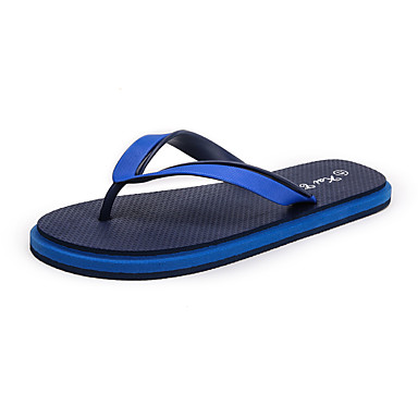Men's Shoes Fabric Summer Comfort Slippers & Flip-Flops Green / Red / Blue Men's Shoes Fabric Summer Comfort Slippers & Flip-Flops Green / Red / Blue