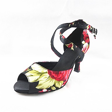 Femme Chaussures Latines Satin / Talon Talon Bobine Personnalisables Chaussures de danse Noir / Utilisation Femme Chaussures Latines Satin Satin Satin / Talon Talon Bobine Personnalisables Chaussures de danse Noir / Utilisation 003e15