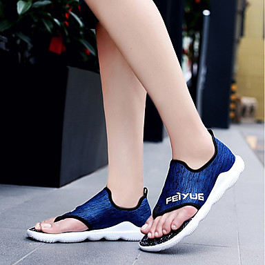 Men's Shoes Fabric Summer Comfort Sandals Gray / Red / Blue Men's Shoes Fabric Summer Comfort Sandals Gray / Red / Blue