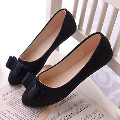 Women's Shoes Suede Summer Comfort Flats Low Heel Black / Pink Women's Shoes Suede Summer Comfort Flats Low Heel Black / Pink