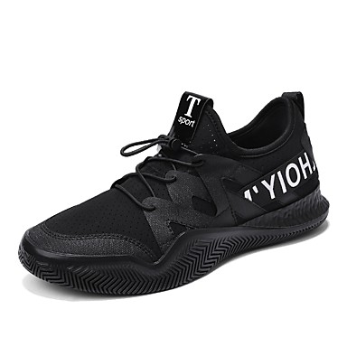 Men's Shoes Canvas Spring / Fall Comfort Sneakers Walking Shoes White / Black Men's Shoes Canvas Spring / Fall Comfort Sneakers Walking Shoes White / Black