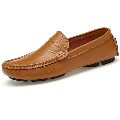 Men's Shoes Cowhide Summer Comfort Loafers & Slip-Ons Brown / Blue / Khaki Men's Shoes Cowhide Summer Comfort Loafers & Slip-Ons Brown / Blue / Khaki