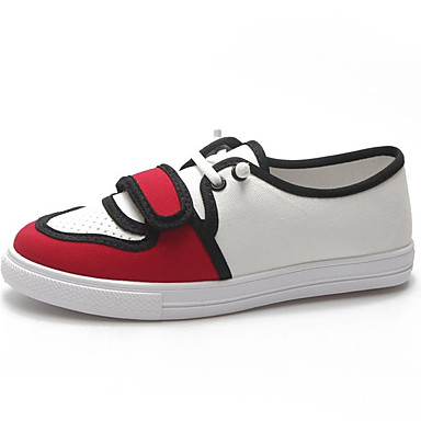 Women's Shoes Canvas Summer Comfort Sneakers Flat Heel White / Yellow / Red Women's Shoes Canvas Summer Comfort Sneakers Flat Heel White / Yellow / Red