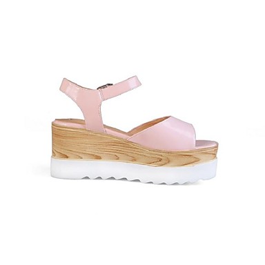 Women's Shoes PU(Polyurethane) Spring & Summer Comfort Sandals Creepers White / Pink Women's Shoes PU(Polyurethane) Spring & Summer Comfort Sandals Creepers White / Pink