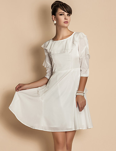 TS Ruffle Collar Chiffon Dress 405364 2018 – $15.74