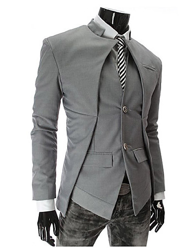 GMIG Men's Long Sleeve Slim Stand Collar Causual Suit Blazer 2150057 ...