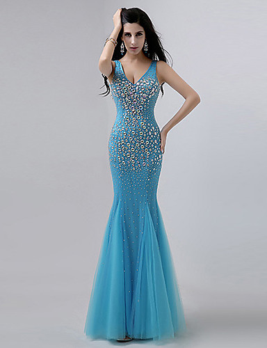 Formal Evening Dress - Regency / Ocean Blue Plus Sizes / Petite Trumpet ...