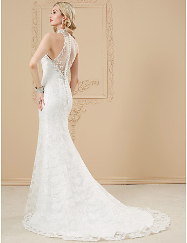 cuello alto, vestidos de novia, busca lightinthebox