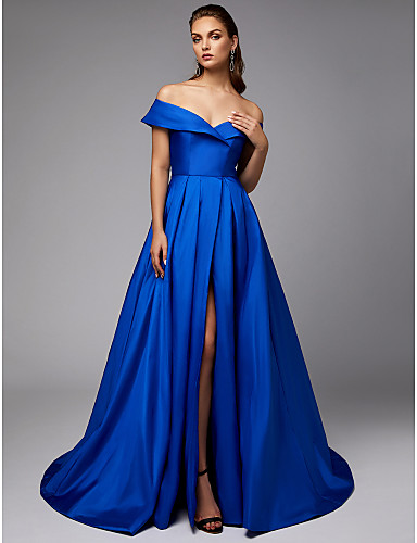 megan taffeta off the shoulder ball gown