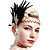 cheap Cosplay &amp; Costumes-Charleston 1920s Vintage The Great Gatsby Costume Accessory Sets Flapper Headband Women&#039;s Feather Costume Necklace Black Vintage Cosplay Festival / Gloves