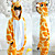 cheap Kigurumi Pajamas-Kid&#039;s Kigurumi Pajamas Giraffe Pika Pika Totoro Onesie Pajamas Polyester Microfiber Purple / Yellow / Pink Cosplay For Boys and Girls Animal Sleepwear Cartoon Festival / Holiday Costumes / Panda