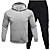 cheap Running &amp; Jogging Clothing-Men&#039;s Women&#039;s 2 Piece Casual Athleisure Tracksuit Sweatsuit 2pcs Long Sleeve Thermal Warm Breathable Moisture Wicking Fitness Gym Workout Running Jogging Sportswear Solid Colored Hoodie Normal White