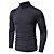 cheap Men&#039;s Clothing-Men&#039;s T shirt Solid Color Turtleneck Casual Daily Long Sleeve Patchwork Tops Simple Basic Formal Fashion White Black Gray