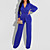 cheap Women&#039;s Jumpsuits-Women&#039;s Casual Daily Date Going out Lace up Blue Purple Black Jumpsuit Lace up Solid Colored