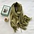 cheap Scarves &amp; Bandanas-Women&#039;s Women&#039;s Shawls &amp; Wraps Black Green Khaki Party Dailywear Holiday Scarf Pure Color / Basic / Fall / Winter / Imitation Cashmere