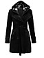 cheap Coats &amp; Trench Coats-Women&#039;s Trench Coat Winter Daily Wear Long Coat Regular Fit Chic &amp; Modern Jacket Long Sleeve Classic Style Solid Colored Black Purple Gray / Plus Size