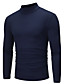 cheap Men&#039;s Tees &amp; Tank Tops-Men&#039;s T shirt Shirt Graphic Solid Colored Turtleneck Plus Size Daily Weekend Long Sleeve Slim Tops Cotton Basic Blue White Black / Fall