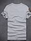 cheap Men&#039;s Tees &amp; Tank Tops-Men&#039;s T shirt Shirt Graphic Letter Round Neck Slim Tops White Gray Navy Blue