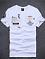 cheap Men&#039;s Tees &amp; Tank Tops-Men&#039;s T shirt Shirt Graphic Letter Round Neck Slim Tops White Gray Navy Blue