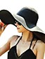 economico cappelli-Per donna Cappello di paglia Da mare Spiaggia Tinta unita Bianco Giallo Cappello / Essenziale / Blu / Arancione / Inverno / Primavera