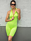 cheap Jumpsuits &amp; Rompers-Women&#039;s Basic / Sophisticated Green Romper, Solid Colored Backless / Patchwork S M L