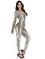 cheap Cosplay &amp; Costumes-Shiny Zentai Suits Party Costume Catsuit Adults&#039; Latex Cosplay Costumes Women&#039;s Zipper Front Nightclub Jumpsuits Sex Christmas Halloween Carnival Hollow / Leotard / Onesie / Skin Suit